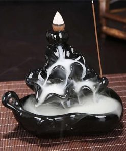 Thác đốt trầm bằng thủy tinh màu đen